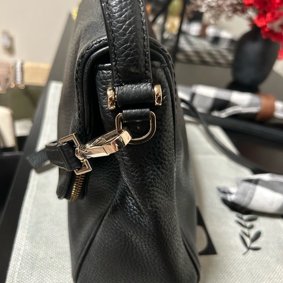 kate spade Chester Street Miri Black Pebbled Leather Shoulder Bag with Tassel - Picture 5 of 16